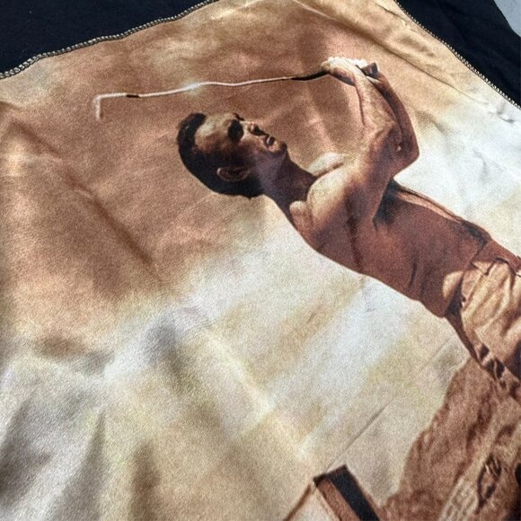 Bastille Vintage Golfer TShirt Silk Patch Made in Italy Cotton Black Large - Picture 5 of 6